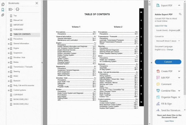 SUZUKI GRAND VITARA 2005-2015 SERVICE REPAIR MANUAL - Image 5