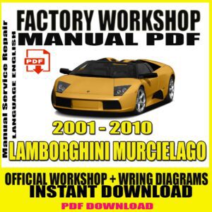 LAMBORGHINI MURCIELAGO 2001-2010 Repair Manual