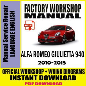 ALFA ROMEO GIULIETTA 940 2010-2015 Repair Manual