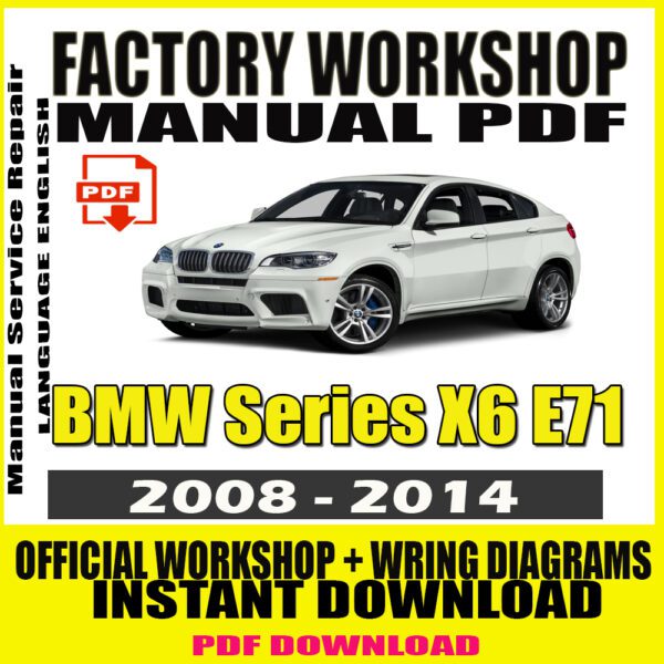 BMW Series X6 E71 2008-2014  Manual Service Repair