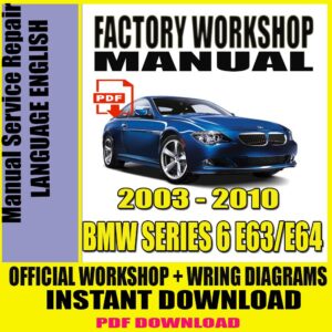 BMW SERIES 6 E63/E64 2003-2010 Service Repair Manual