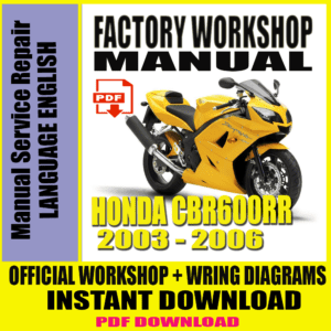 HONDA CBR600RR FIREBLADE 2003-2006 Manual Service Repair