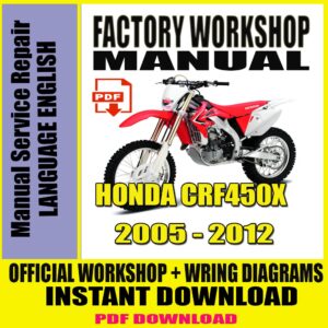 Honda CRF450X 2005-2012 service manual repair