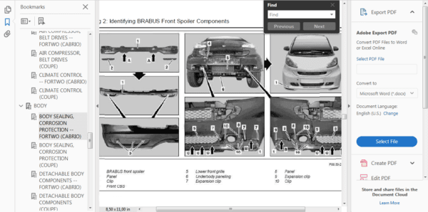 SMART 450/451 FORTWO 1998-2007 SERVICE REPAIR MANUAL - Image 4