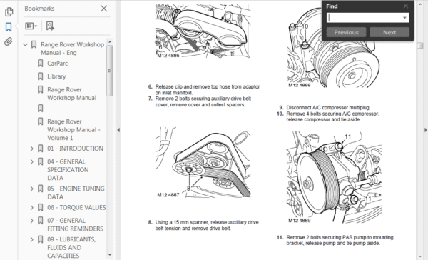LAND ROVER RANGE ROVER P38 FACTORY REPAIR SERVICE MANUAL - Image 6