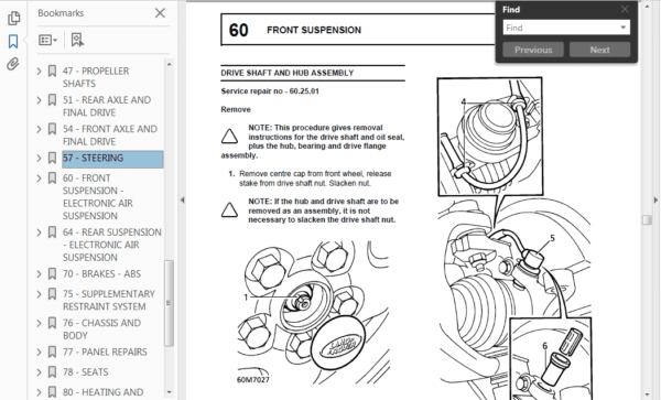 LAND ROVER RANGE ROVER P38 FACTORY REPAIR SERVICE MANUAL - Image 3