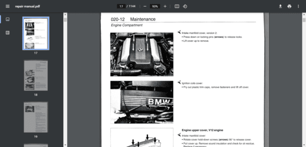 BMW 7 SERIES E38 740I 1995-2001 SERVICE REPAIR MANUAL - Image 5