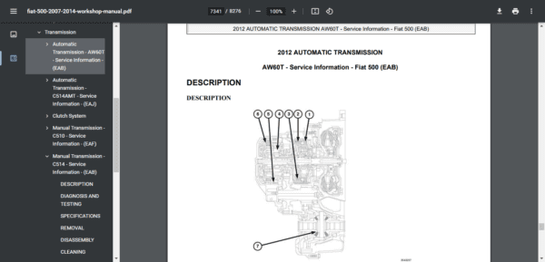 Fiat 500 2007-2014 FACTORY REPAIR SERVICE MANUAL - Image 5