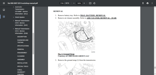 Fiat 500 2007-2014 FACTORY REPAIR SERVICE MANUAL - Image 3